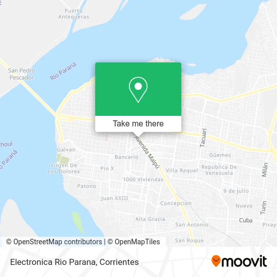 Electronica Rio Parana map