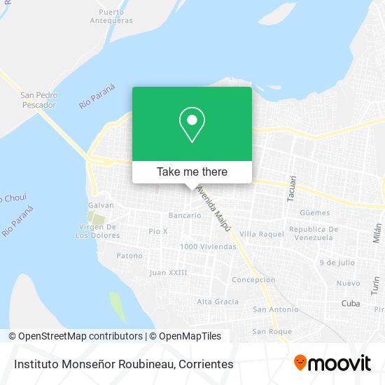 Instituto Monseñor Roubineau map
