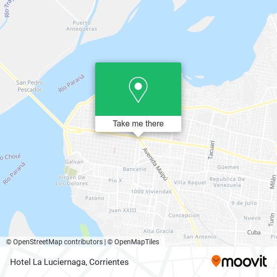 Mapa de Hotel La Luciernaga