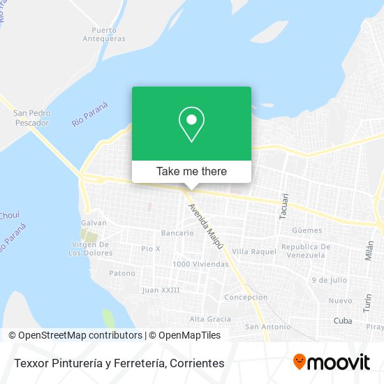 Texxor Pinturería y Ferretería map