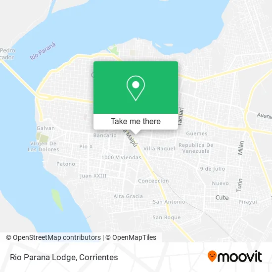 Rio Parana Lodge map