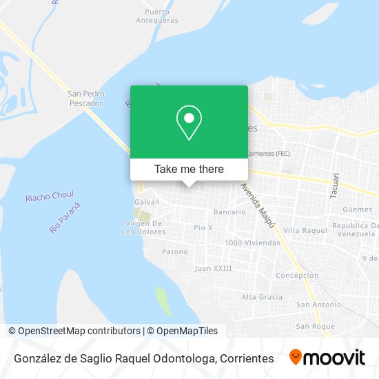González de Saglio Raquel Odontologa map