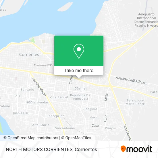 NORTH MOTORS CORRIENTES map