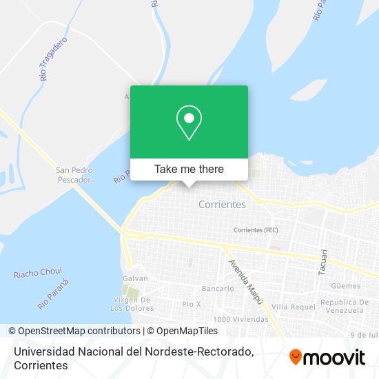 Mapa de Universidad Nacional del Nordeste-Rectorado