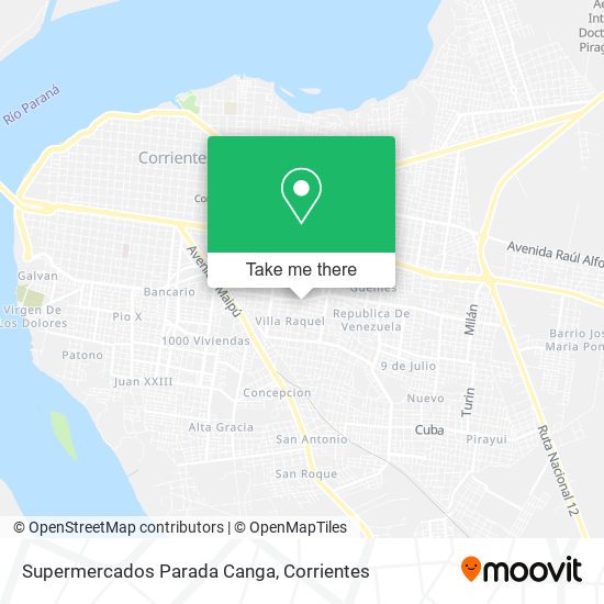 Mapa de Supermercados Parada Canga