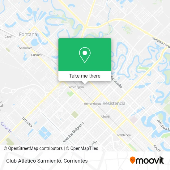 Mapa de Club Atlético Sarmiento
