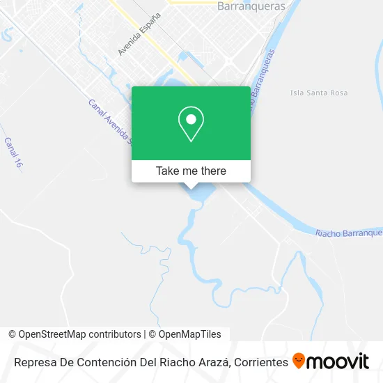 Represa De Contención Del Riacho Arazá map