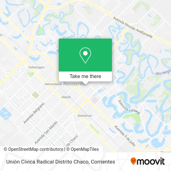 Unión Cívica Radical Distrito Chaco map