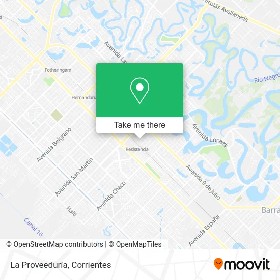 La Proveeduría map