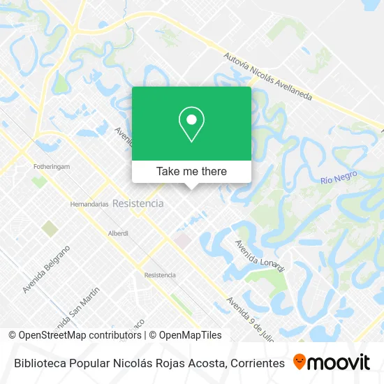 Mapa de Biblioteca Popular Nicolás Rojas Acosta