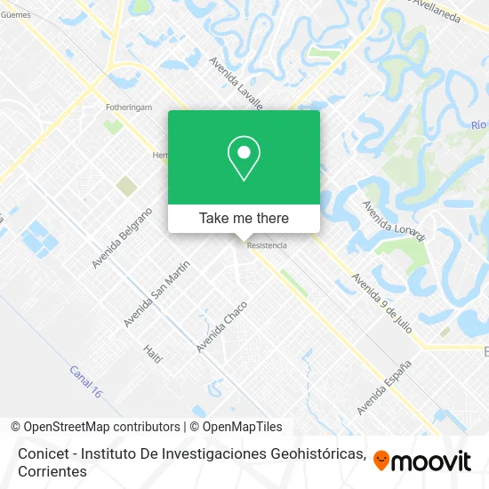 Mapa de Conicet - Instituto De Investigaciones Geohistóricas