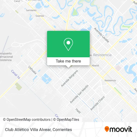 Mapa de Club Atlético Villa Alvear