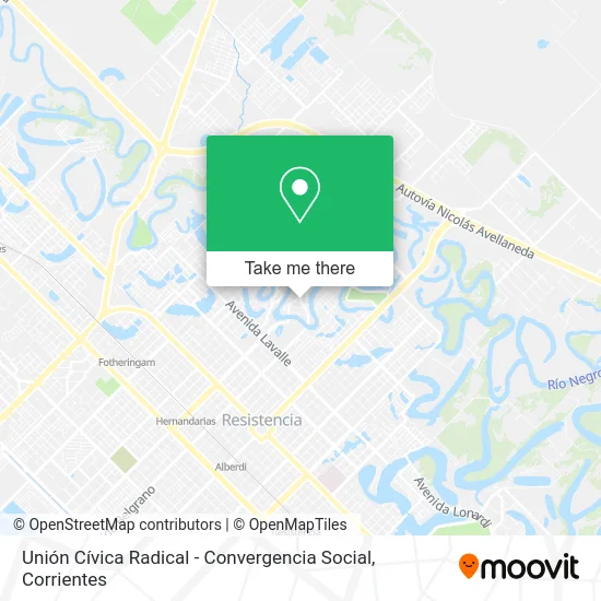 Mapa de Unión Cívica Radical - Convergencia Social