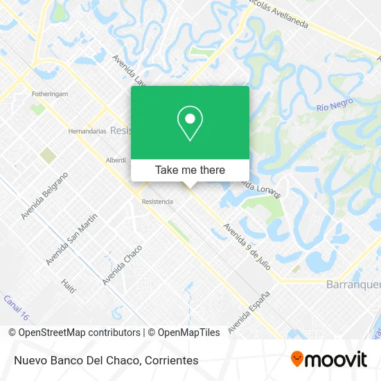 Nuevo Banco Del Chaco map