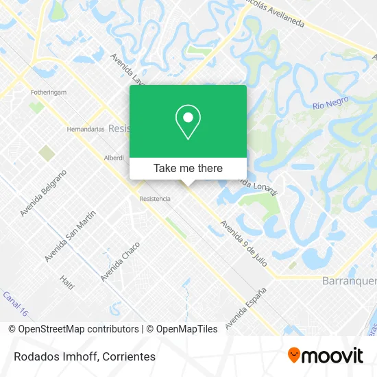 Rodados Imhoff map