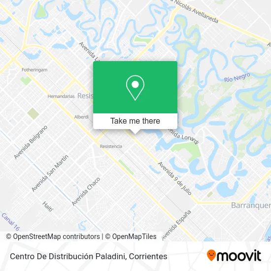 Mapa de Centro De Distribución Paladini