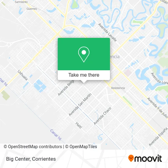 Mapa de Big Center