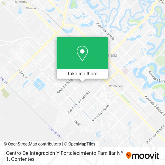 Mapa de Centro De Integración Y Fortalecimiento Familiar Nº 1