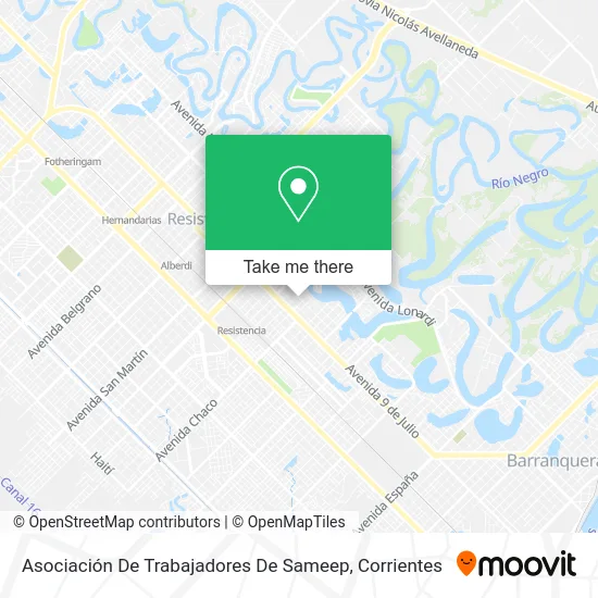 Mapa de Asociación De Trabajadores De Sameep