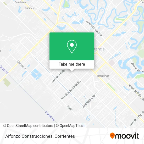 Mapa de Alfonzo Construcciones