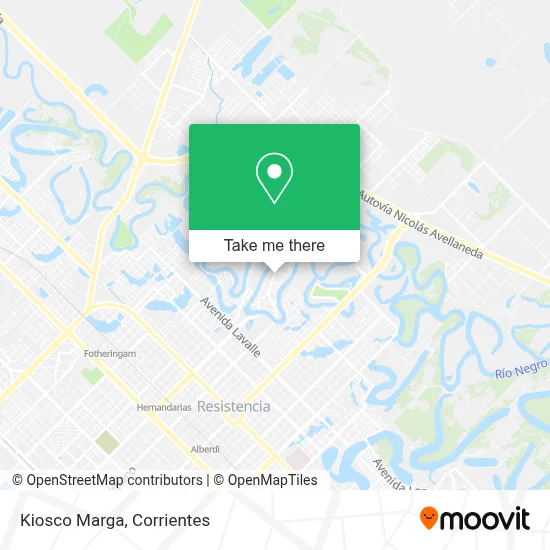 Kiosco Marga map