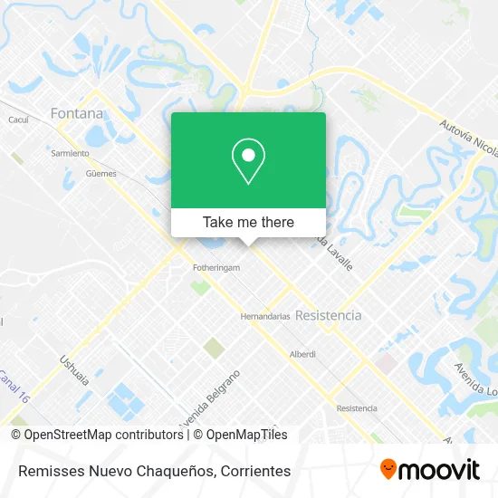 Remisses Nuevo Chaqueños map
