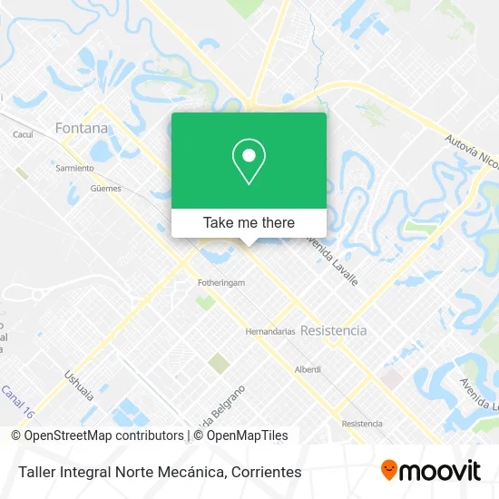 Mapa de Taller Integral Norte Mecánica