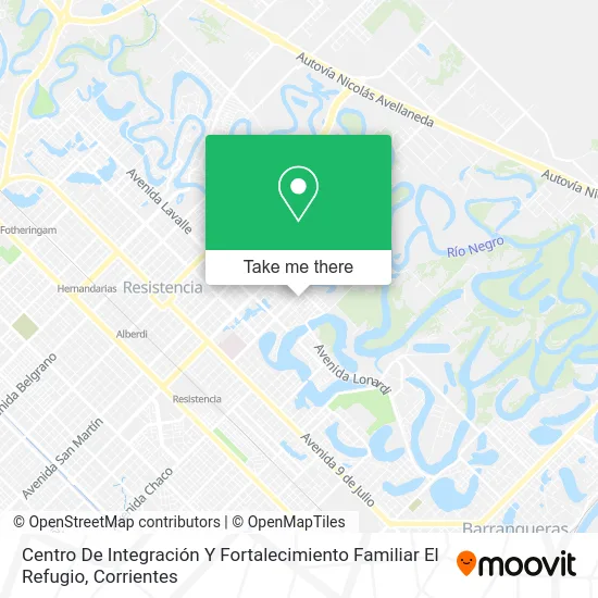 Mapa de Centro De Integración Y Fortalecimiento Familiar El Refugio