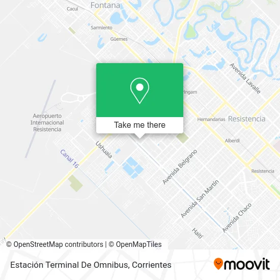 Mapa de Estación Terminal De Omnibus