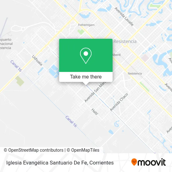 Mapa de Iglesia Evangélica Santuario De Fe