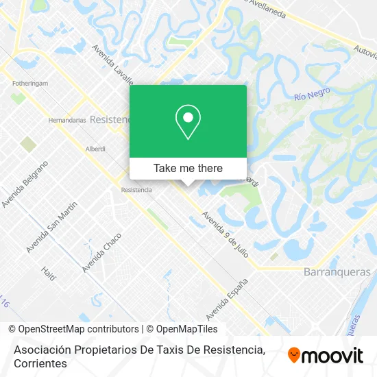 Mapa de Asociación Propietarios De Taxis De Resistencia