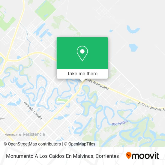 Mapa de Monumento A Los Caídos En Malvinas
