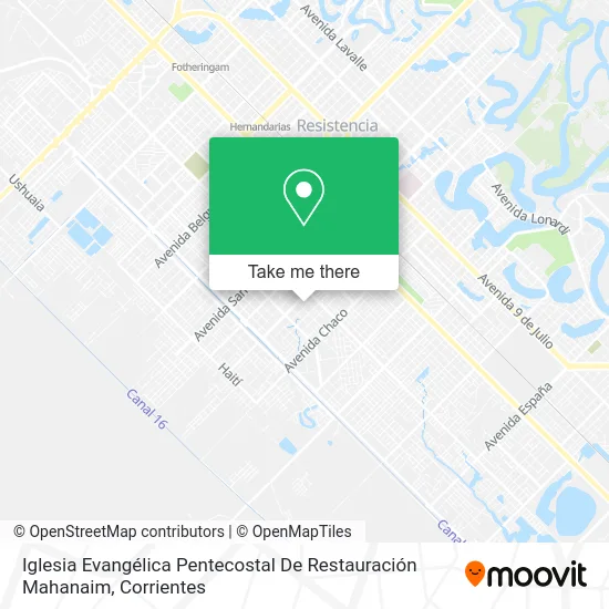 Mapa de Iglesia Evangélica Pentecostal De Restauración Mahanaim