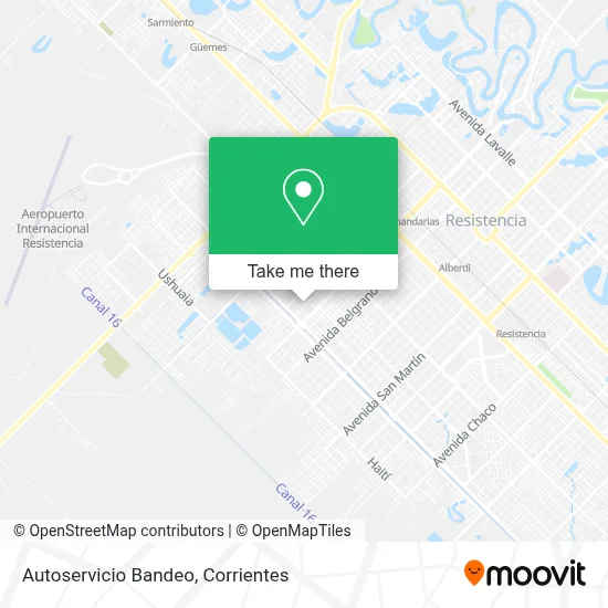 Autoservicio Bandeo map