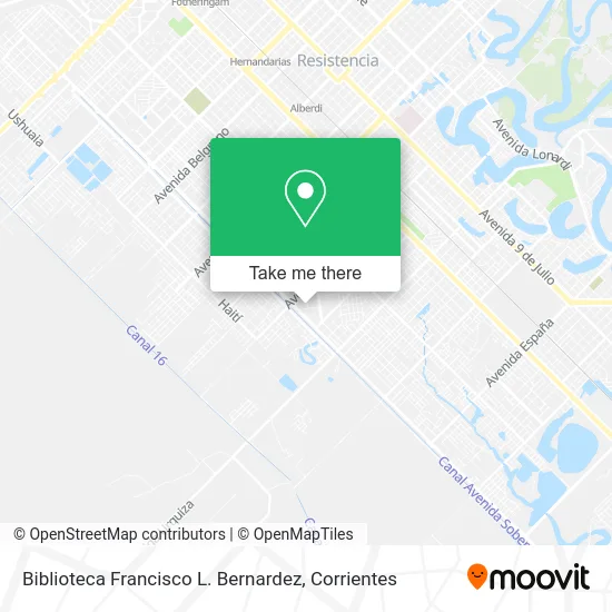 Mapa de Biblioteca Francisco L. Bernardez