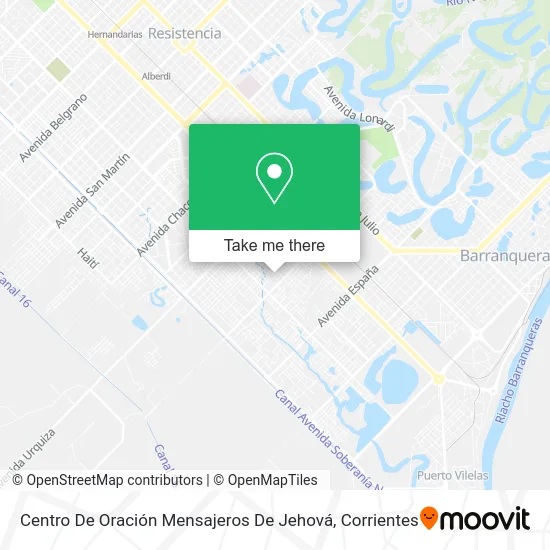 Mapa de Centro De Oración Mensajeros De Jehová