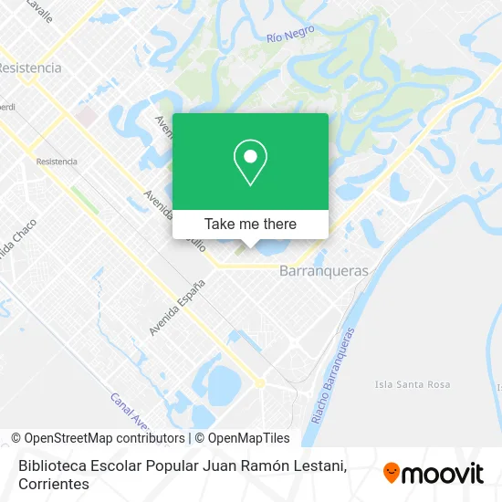 Mapa de Biblioteca Escolar Popular Juan Ramón Lestani