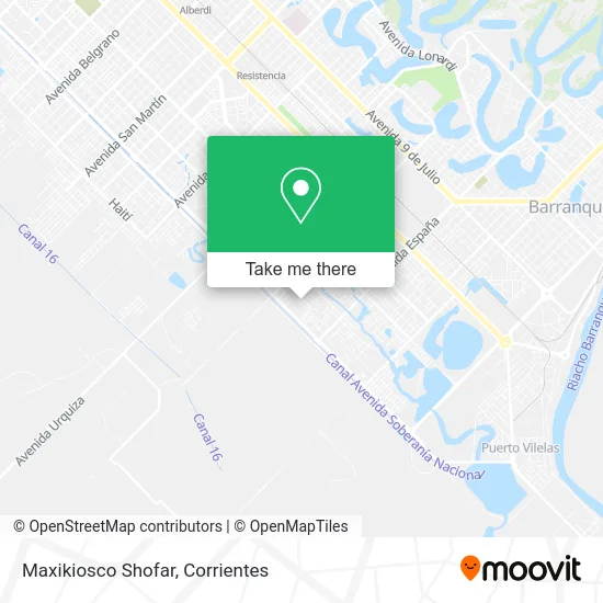 Maxikiosco Shofar map