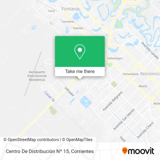 Mapa de Centro De Distribución Nº 15