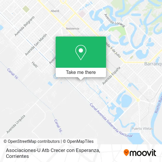 Asociaciones-U Atb Crecer con Esperanza map