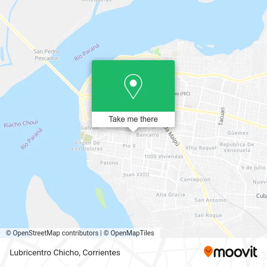 Lubricentro Chicho map