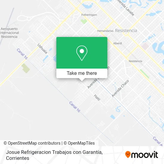 Josue Refrigeracion Trabajos con Garantía map