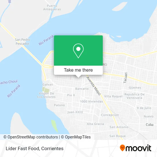Líder Fast Food map