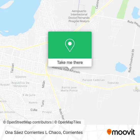 Ona Sáez Corrientes L Chaco map