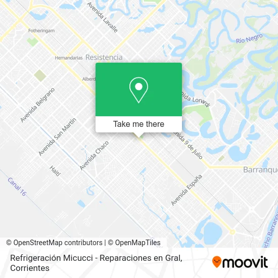 Refrigeración Micucci - Reparaciones en Gral map