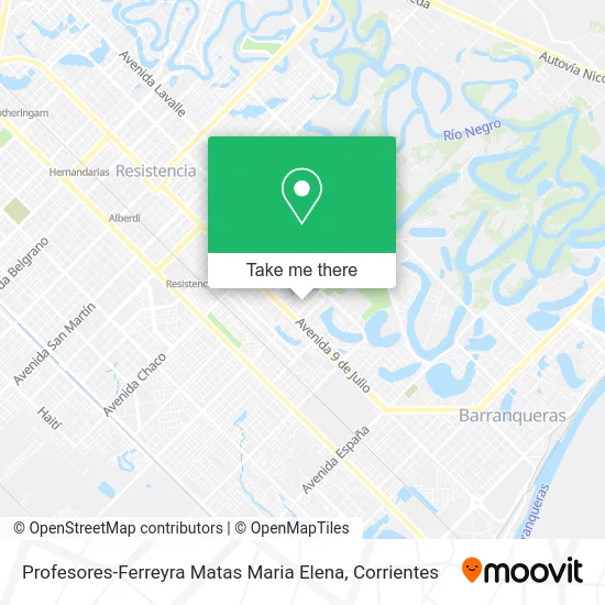Profesores-Ferreyra Matas Maria Elena map