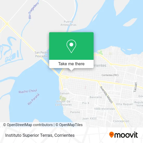 Instituto Superior Terras map