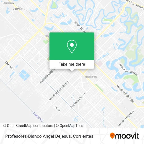 Profesores-Blanco Angel Dejesus map