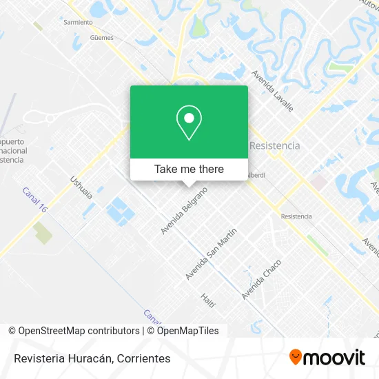 Revisteria Huracán map