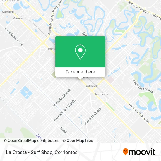 La Cresta - Surf Shop map